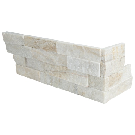 Msi Arctic Golden Split Face Ledger Corner  6 in.  X 18 in.  Quartzite Wall Tile, 6PK ZOR-PNL-0124